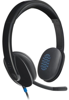 Гарнитура проводная Logitech Headset H540 USB черный