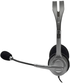 Гарнитура проводная Logitech Headset H110 серый