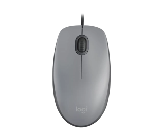 Мышь проводная Logitech M110 Silent Mid Gray