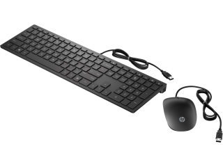 Проводной комплект клавиатура + мышь HP 400