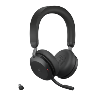 Гарнитура беспроводная Jabra Evolve2 75 Link390c MS Stereo Stand Black
