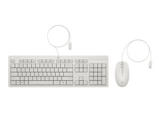 Проводной комплект клавиатура + мышь HP 225 White
