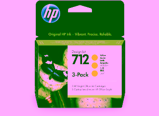 Картридж HP 712 Yellow 3x29 ml