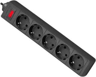 Сетевой фильтр Defender ES 5 - 5м, 5 розеток черный