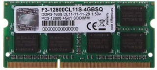 Оперативная память SO-DIMM DDR3 4GB G.Skill 1600MHz