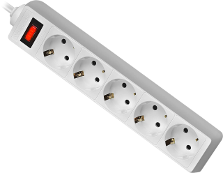 Сетевой фильтр Defender ES 3 - 3м, 5 розеток, белый