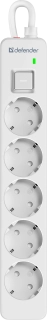 Сетевой фильтр Defender DFS 133 - 3м, 5 розеток, белый