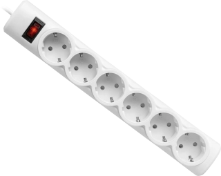 Сетевой фильтр Defender DFS 151 - 1.8м, 6 розеток, белый