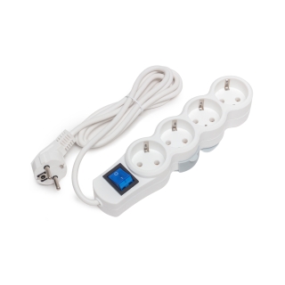 Сетевой фильтр SVC ZP4S-18M - 1.8м, 4 розетки, белый