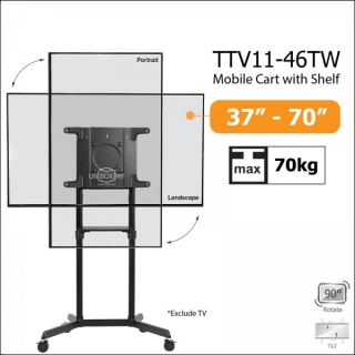 Мобильная стойка для ТВ Brateck TTV11-46TW, 37"-70"