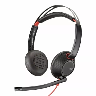 Гарнитура проводная Poly Blackwire 5220 USB-C + адаптер USB-A + 3.5mm Plug